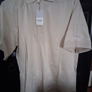 Volvo Men's Beige Polo Shirt